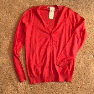 Pink Uniqlo cardigan